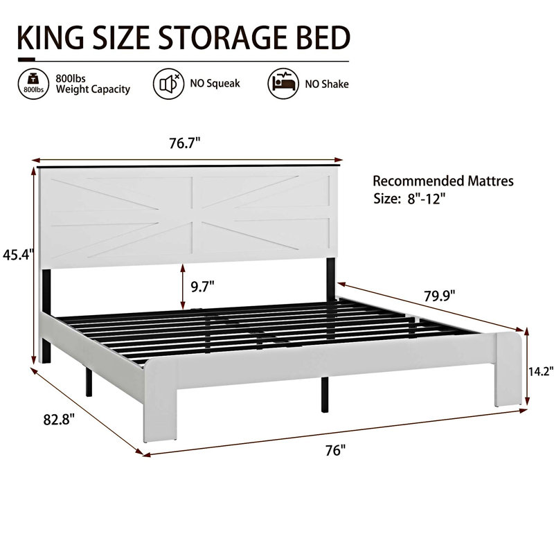 Platm Bed Frame, King