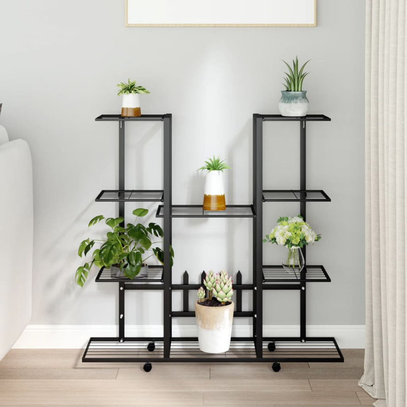 Aloke Plant Stand, Black, 91.50 H x 94.50 L x 24.50 D cm