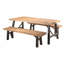 Ensemble repas d'extérieur avec 2 bancs et 1 table repas (3 pièces)