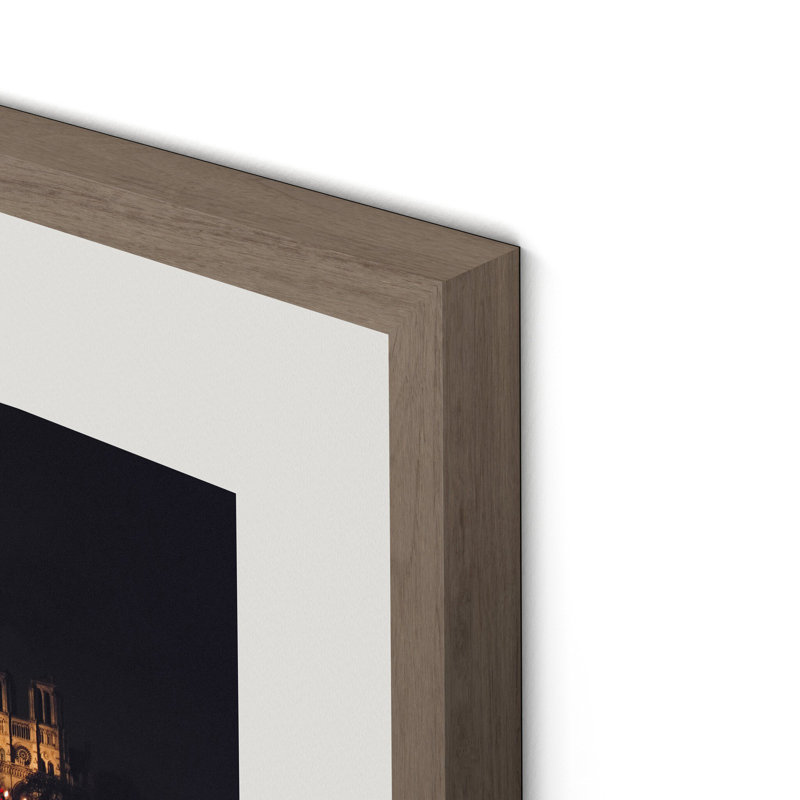 Evening Embrace Print by Barbara Alper, W 24" x H 18", Rustic Walnut