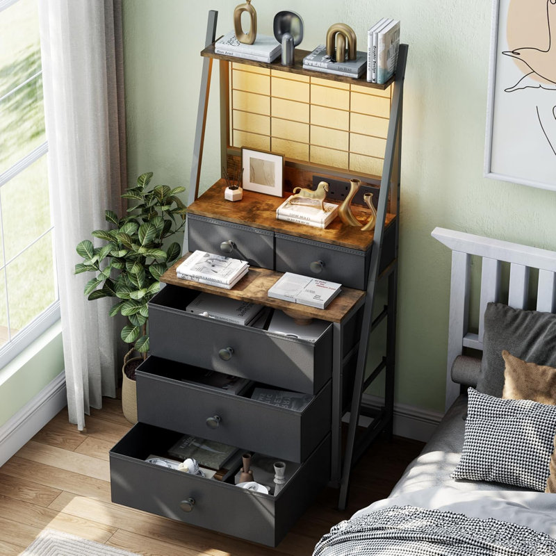 48cm W 5 - Drawer Chest of Drawers, Black