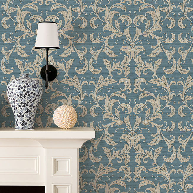 10m x 53cm Wallpaper Roll, Blue