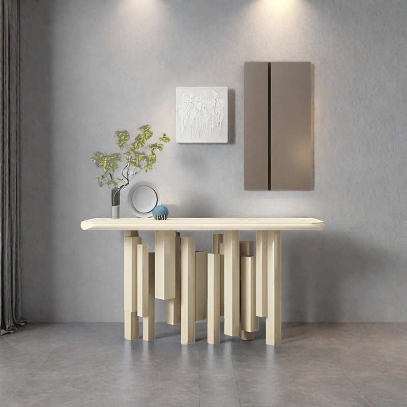 Console Modern Minimalist Art, H 35,43 po x l 55,12 po x P 15,75 po, Kaki