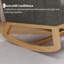 Chaise berçante avec repose-pieds réglable - dossier haut, revêtement ergonomique Boucle, pieds robustes en bois, poche latérale-1305934087