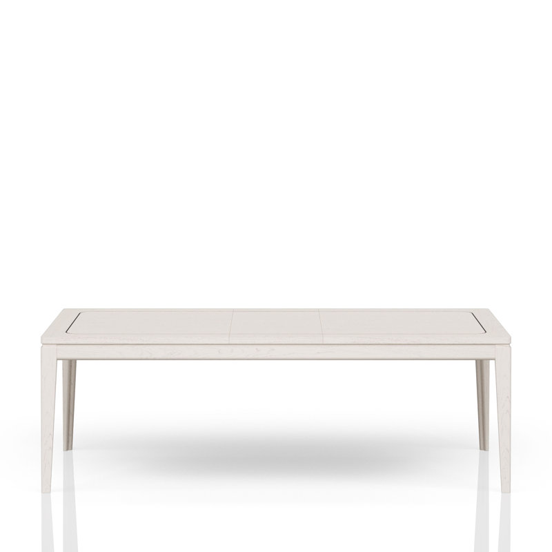 Table à pieds extensible avec incrustation en métal - vanille