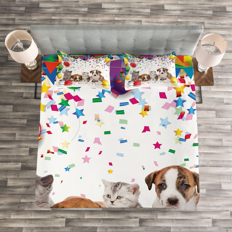 East Urban Home Bedspread with Pillow Shams, 220 x 264 cm