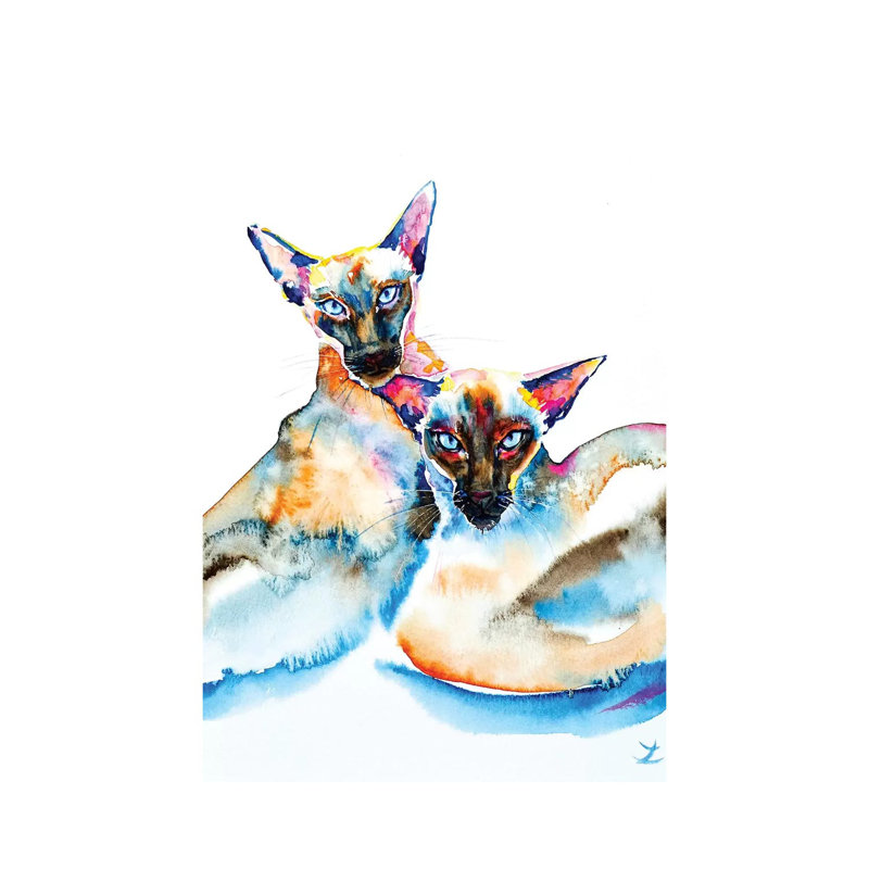 We Are Siamese by Zaira Dzhaubaeva - Wrapped Canvas Gallery-Wrapped Canvas Giclée