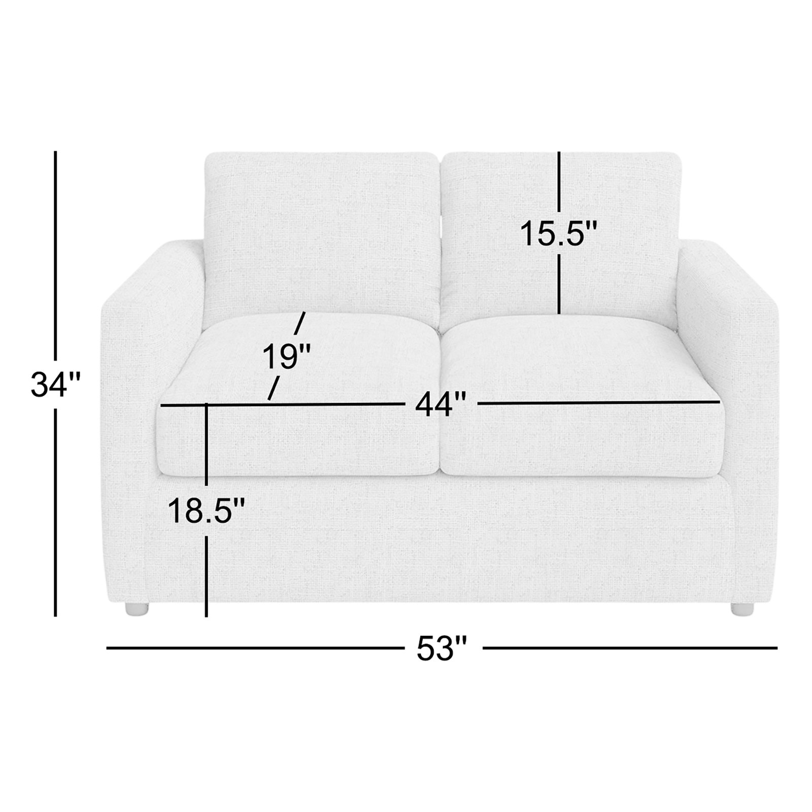 Godwin 53'' Upholstered Sofa, Drusky Navy Sustain® Basketweave