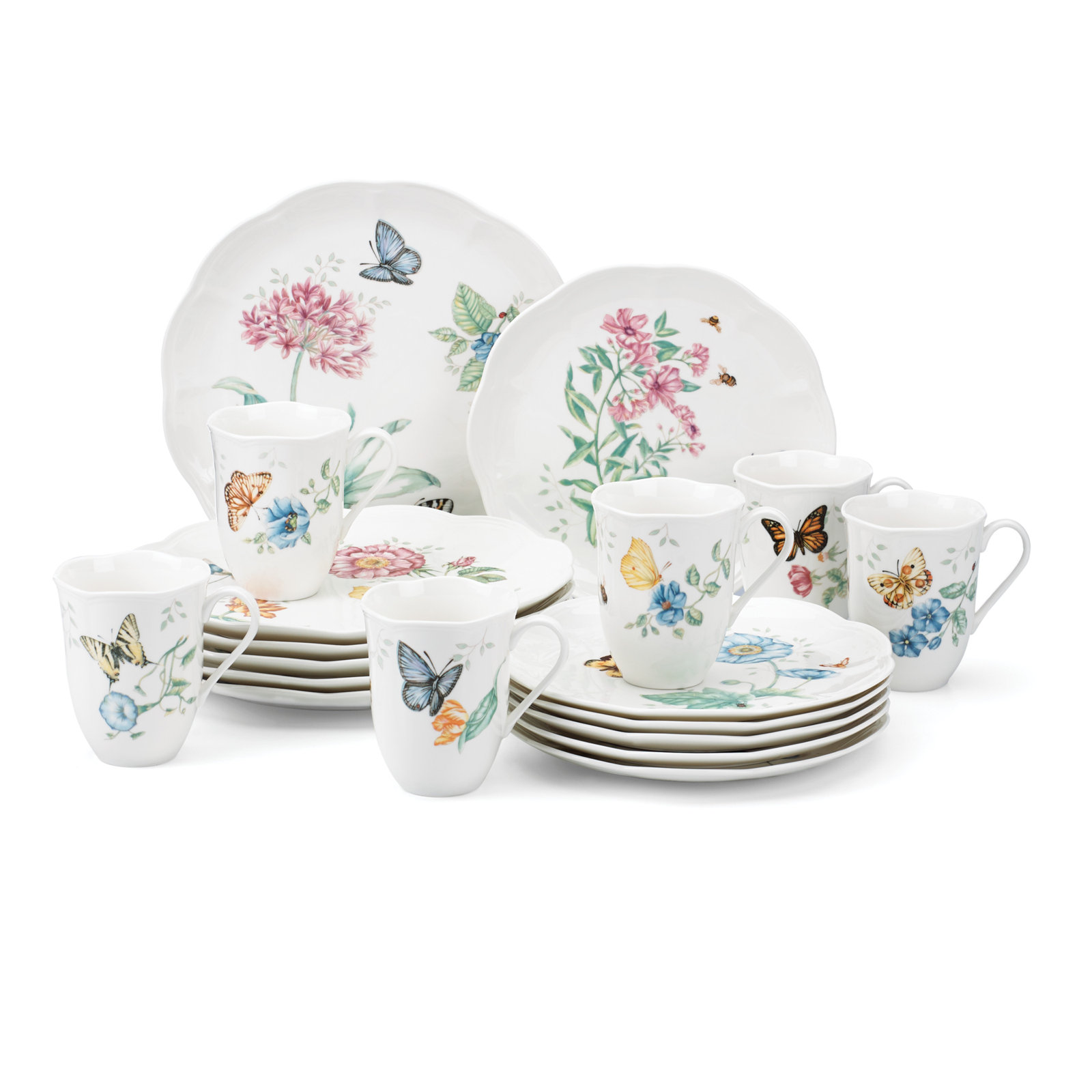 Butterfly Meadow 18-Piece Dinnerware Set - Thumbnail 4
