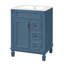 Meuble-lavabo 24 po avec lavabo en céramique, petite armoire de salle de bain moderne, 2 tiroirs et tablette réglable-134283051