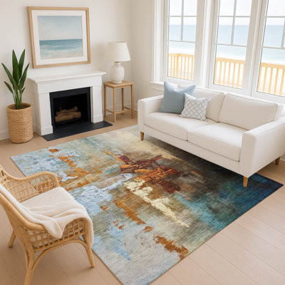 Premium Machine Washable Mayfield AMF2157 abstract Rug