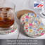 Ensemble de 4 sous-verres ronds à motif floral Wild Meadow
