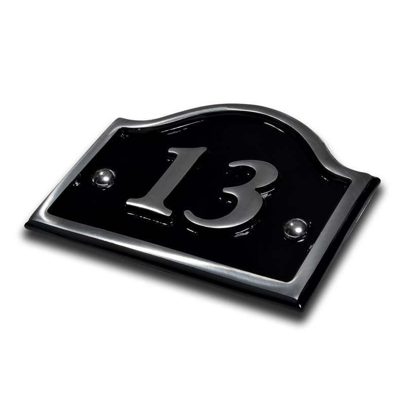 Jaclynn 11.5cm H Reflective Metal House Number, 13