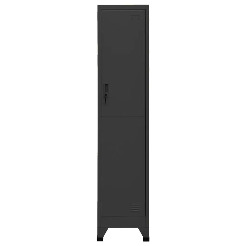 Wojtowicz Metal 1 - Tier 38cm Gym Locker with Key, Anthracite