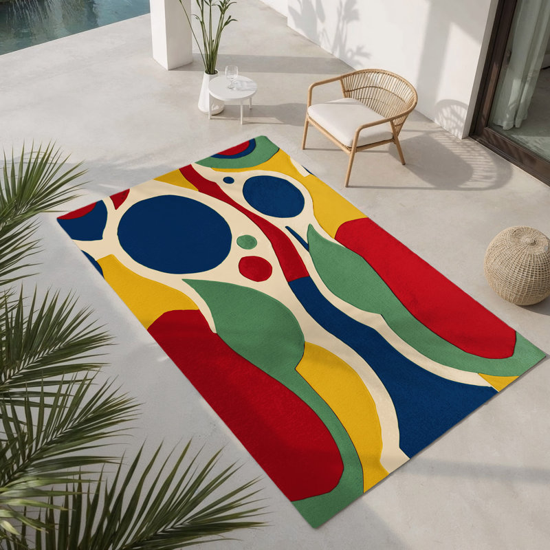 Tapis intérieur et extérieur Jazzy Ripple, Rectangle 1 pi 6 po x 2 pi 6 po