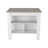 Cala Kitchen Island Antibacterial, Three Shelves, Four Legs  -Light Gray / White