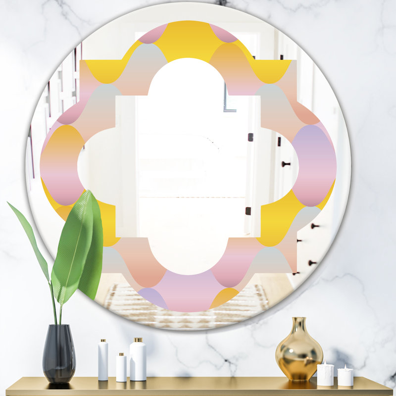 Miroir mural éclectique Leaves Abstract Drops II, 23,6 po x 23,6 po