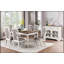 Transitional Style 1pc Dining Table with Antique White Base and Oak Top for Modern and Traditional Kitchens-387758299