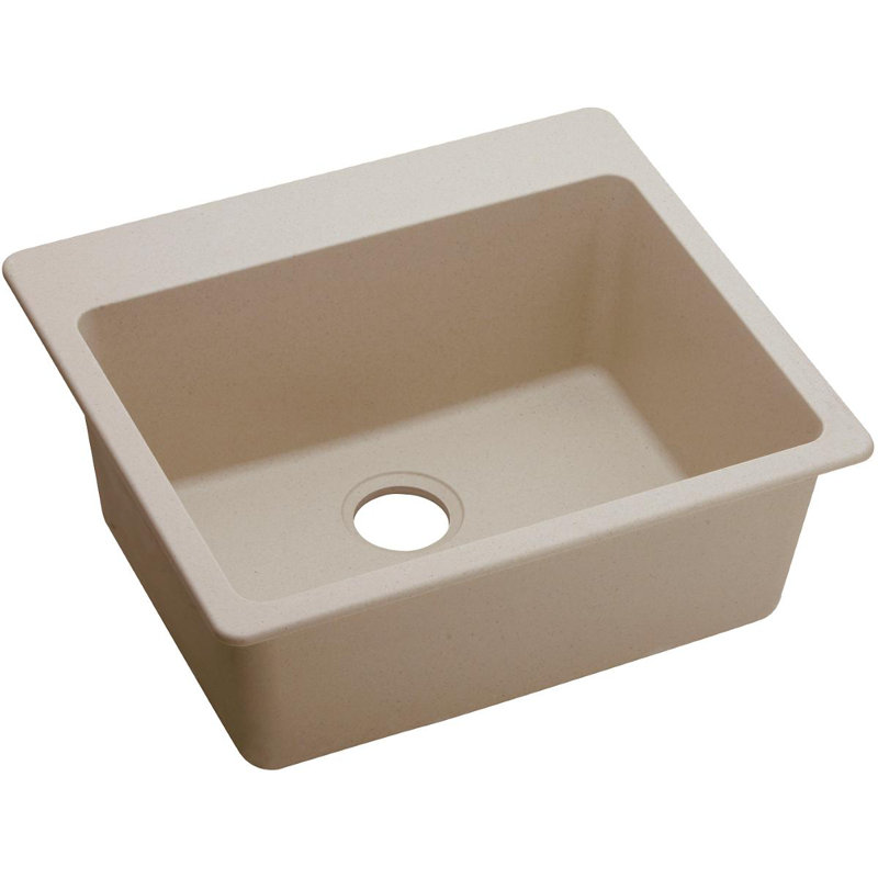 Quartz Classic 25" x 22" x 9-1/2" Drop-In Kitchen Sink, Putty