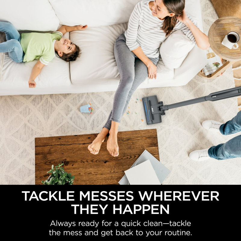 Slate Grey Convertible Cordless Stick Vacuum with HEPA Filter