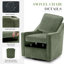Fauteuil d'appoint pivotant large et haut Charitini-150820219