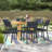 Anautica Round 6 - Person 59'' Teak Finish Outdoor Furniture Dining Set