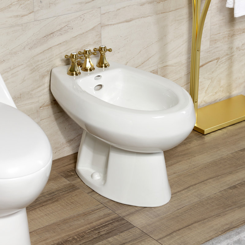 Robinet de bidet espacé vertical, Laiton brossé