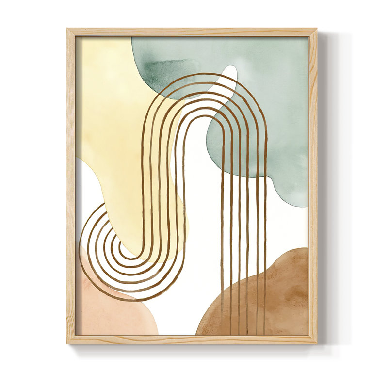 Printemps, formes I, reproduction encadrée - bois massif, H 11 po x l 9 po