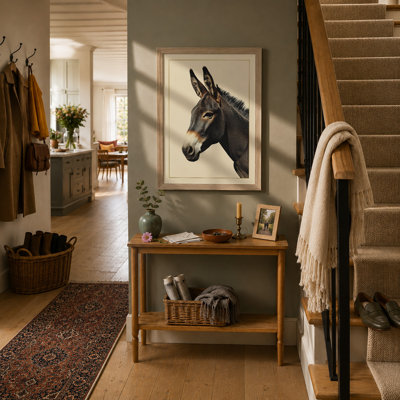Donkey Study Boho - Framed Print