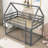 Phenix Kids Twin over Twin Low House Bunk Bed with Ladder-1147643238