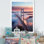 « Vues du coucher de soleil sur les ponts bleu et rose 3 »