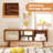 Modern Tv Stand Entertainment Center Media Console With Rattan Glass Sliding Doors Brown