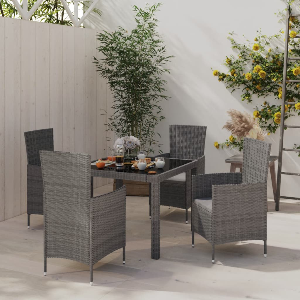 Gartenmöbel Wilkerson 5-tlg. Poly Rattan Sitzgruppe Gartengarnitur