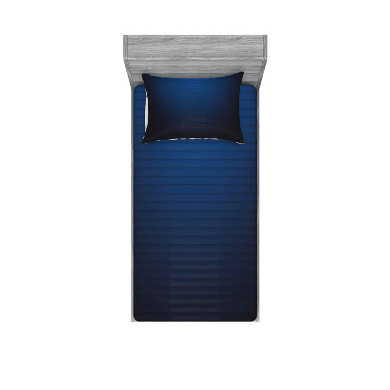 Ensemble de draps et taies décoratives bleu foncé Ambesonne, Ensemble de draps pour lit simple + 1 drap-housse 