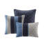 7 Piece Microsuede Bedding - Navy For King Bed, Filling, Decorative Pillows Ensemble Comforter , , 1 Comforter, 2 Pillows, Sham