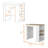 Highlands Kitchen Island With Storage Base In White And Macadamia-1082957744