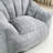 Dark Gray Faux Fur Giant Bean Bag Chair, Foam Filled Lazy Sofa
