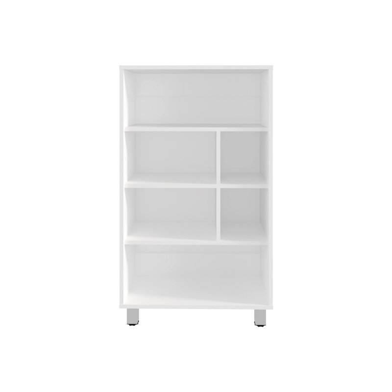 Armoire blanche à 6 tablettes - compacte et élégante pour le rangement de CD