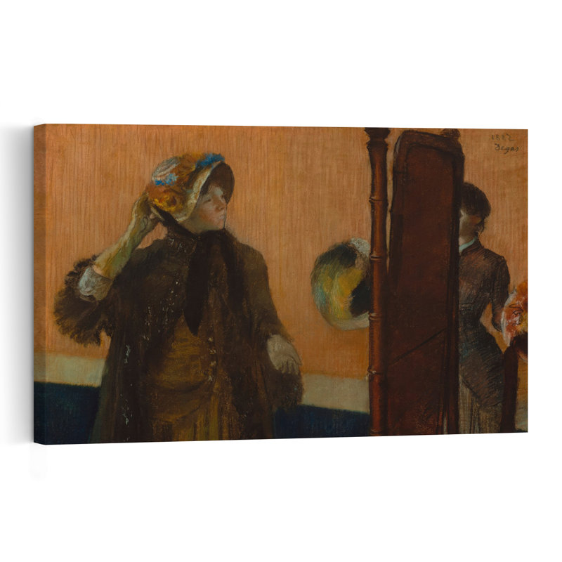 Chez les modistes, 1882 - Estampe d'art mural contemporain abstraite impressionniste, H 16 po x l 24 po