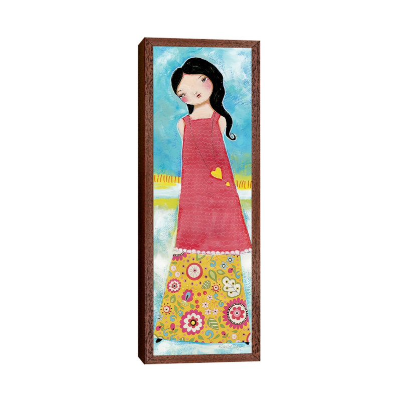 A Whimsical Life by Teresa Kogut - Panoramic Print on Canvas, Classic Brown Wood Floater Framed