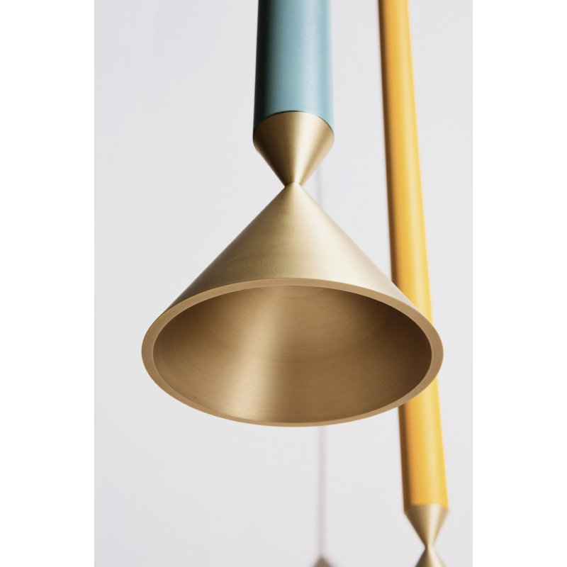 Apollo, 151" H x 4.92" W x 4.92" D, Deep Sea/Aluminium