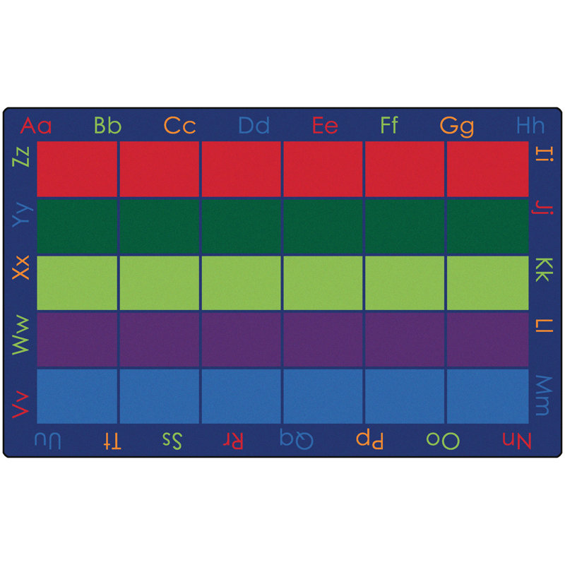 Tapis bleu / vert touffeté à motif coloré Premium Seating Collection, Rectangle 8 pi 4 po x 13 pi 4 po