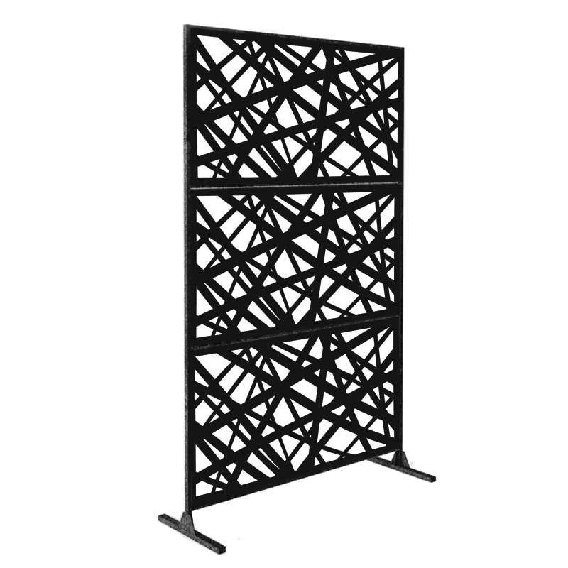 1.2m x 1.9m Privacy Fence, Black
