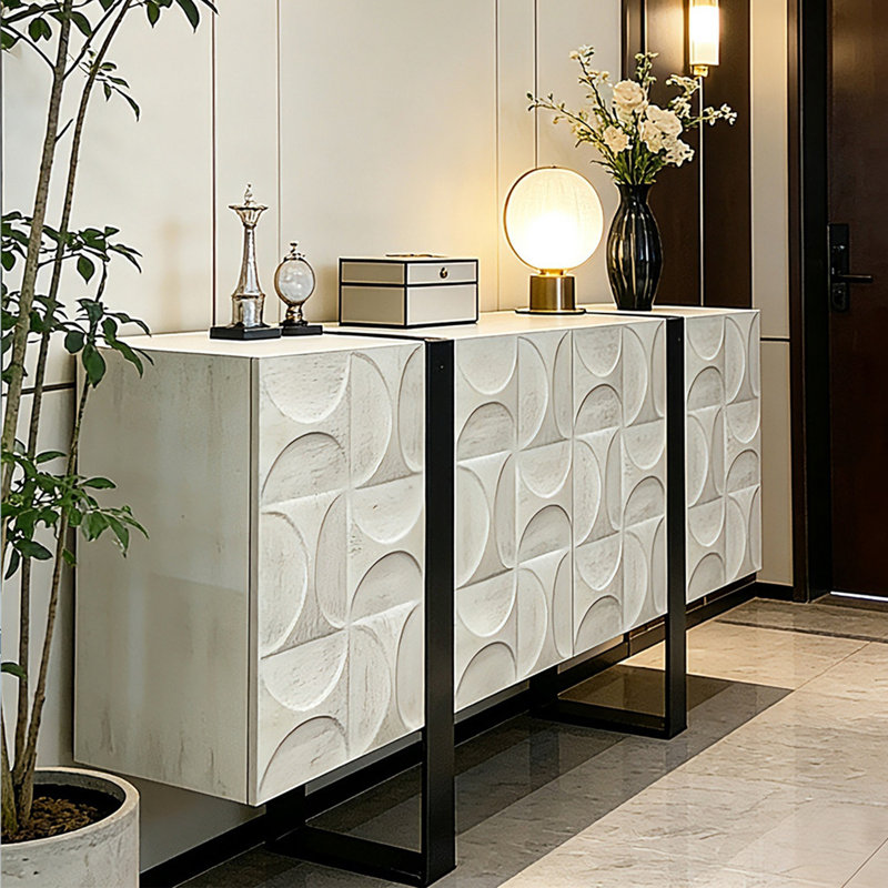 Armoire d'entrée moderne et minimaliste, 32.7" H x 59.1" W x 15.7" D