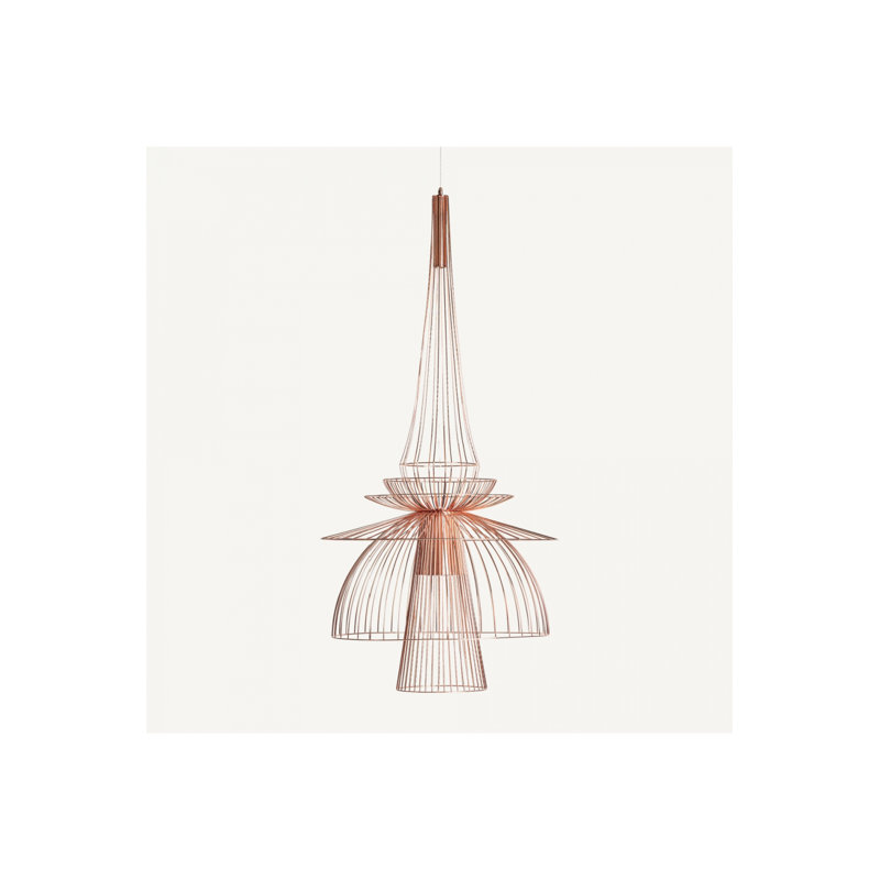 Copper Art Deco Chandelier