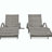 80'' Outdoor Wicker Chaise Lounge Chairs Set of 2, Patio Rattan Reclining Chair Pull-out Side Table Adjustable Backrest Ergonomic Wave Design Pool Sunbathing Recliners, Grey-204468494