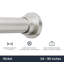 Tringle à rideaux à tension réglable pour une utilisation intérieure et extérieure, sans installation de perceuse, diamètre de 1 pouce, métal léger avec finition nickel, supporte solidement les tissus lourds