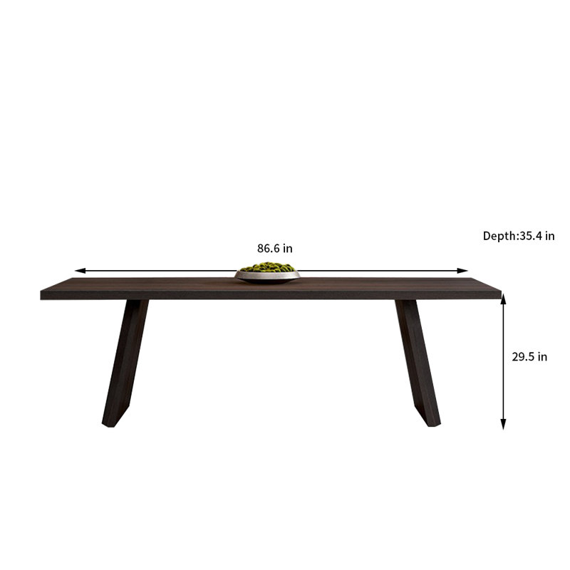 Table de salle à manger Narvie, H 29,5 po x L 86,6 po x l 35,4 po