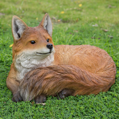 Fox Laying Down Statue