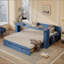Lit de jour avec bureau amovible, tiroirs de rangement et table d'appoint hydraulique-168058201-168058534